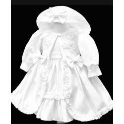 White Christening/Baptism Baby Girl 3 Piece Set Style B1178