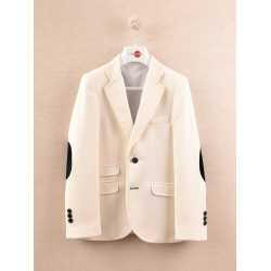 ONE VARONES IVORY WITH NAVY PATCHES FIRST HOLY COMMUNION JACKET STYLE 10-04020