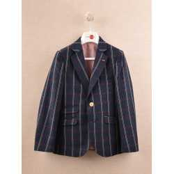 Navy/Red Checkered First Holy Communion/Special Occasion Jacket Style 10-04074