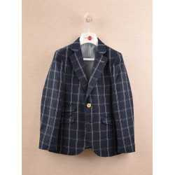 Navy/Blue Checkered First Holy Communion/Special Occasion Jacket Style 10-04074