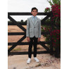 Boys' Spanish First Holy Communion Jacket Green and White Style 10-04054