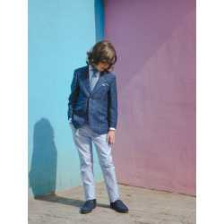 Navy/Blue Checkered First Holy Communion/Special Occasion Jacket Style 10-04079