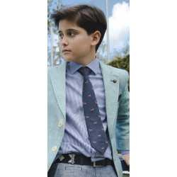 ONE VARONES DACHSHUND BOYS NAVY FIRST HOLY COMMUNION/SPECIAL OCCASION BOYS TIE WITH MARINE MOTIF STYLE 10-08023 176