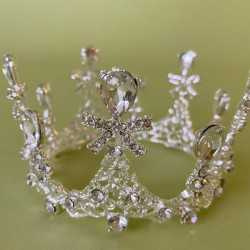 Silver First Holy Communion Bun Crown Style LM255SI