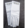 White First Holy Communion Gloves Style 816