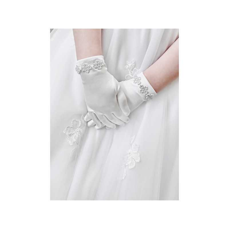 First Holy Communion Satin Gloves Style 787