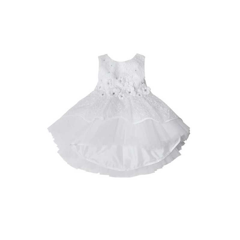 CHRISTENING BABY GIRL DRESS IN WHITE STYLE ANNIE