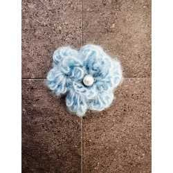 HANDMADE CROCHET BLUE CHRISTENING BROOCH STYLE BR03