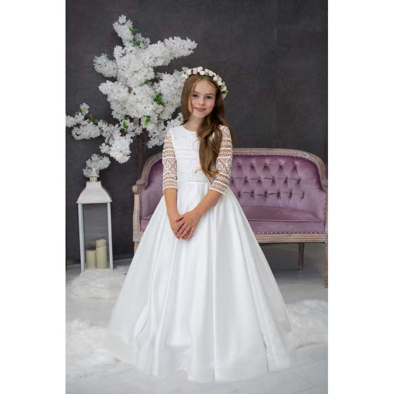 Handmade White First Holy Communion Dress Style JENNIFER MCH