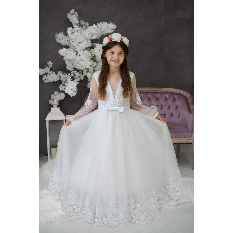 Handmade White First Holy Communion Dress Style HINATA MCH