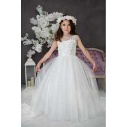 Handmade White First Holy Communion Dress Style GABRIELLE MCH