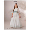 CARMY IVORY/MINT HANDMADE FIRST HOLY COMMUNION DRESS STYLE 4650