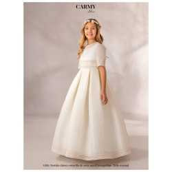 CARMY HANDMADE IVORY/PINK UNIQUE FIRST HOLY COMMUNION DRESS STYLE 4300 E