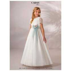 CARMY IVORY/MINT HANDMADE FIRST HOLY COMMUNION DRESS STYLE 4202