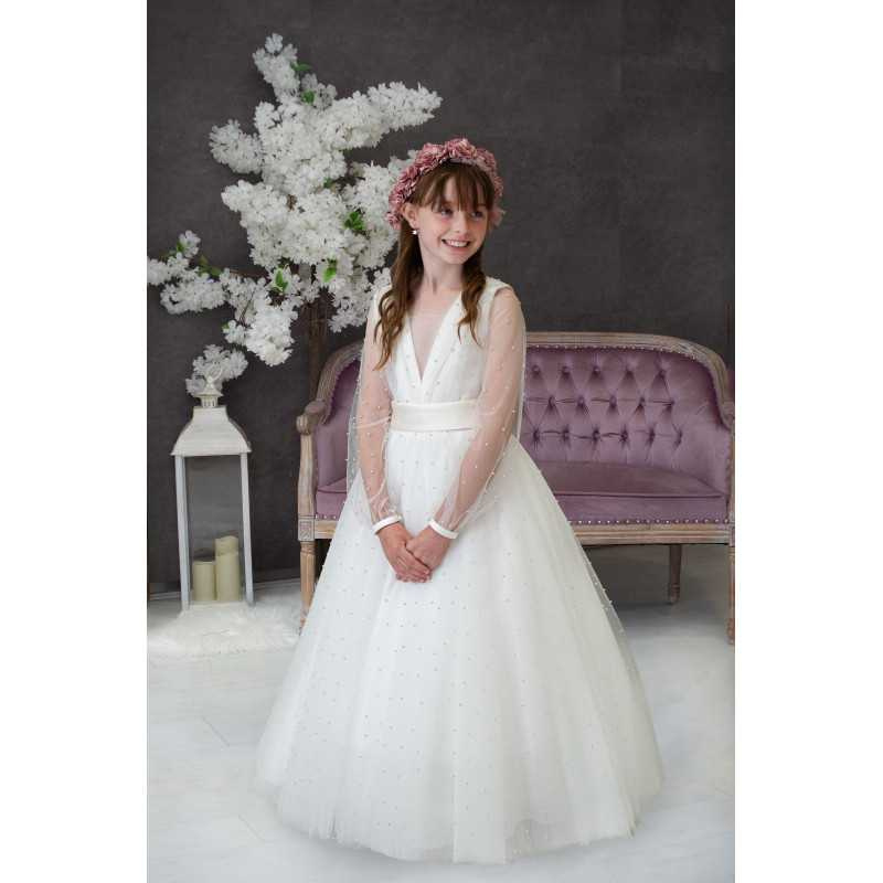 Handmade Ivory First Holy Communion Dress Style GENESIS MCH