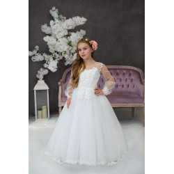 Handmade White First Holy Communion Dress Style SANDY MCH