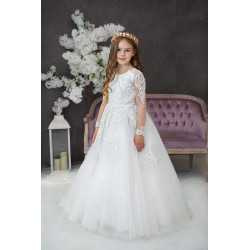 Handmade White First Holy Communion Dress Style HONORIA MCH