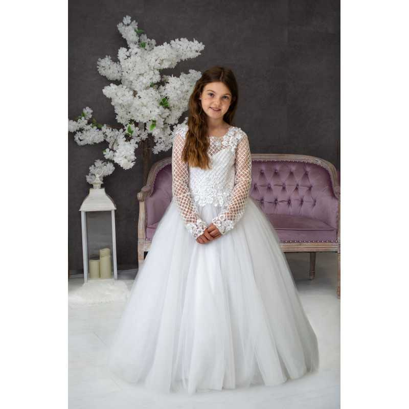 Handmade White First Holy Communion Dress Style PAULINE MCH