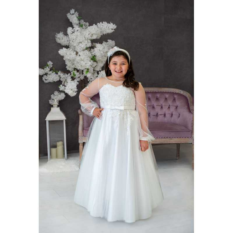 Handmade White First Holy Communion Dress Style DOMINICA MCH