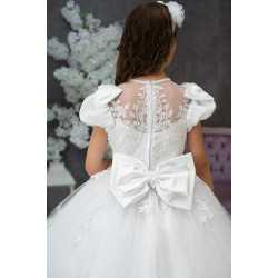 HANDMADE WHITE FIRST HOLY COMMUNION DRESS T-176