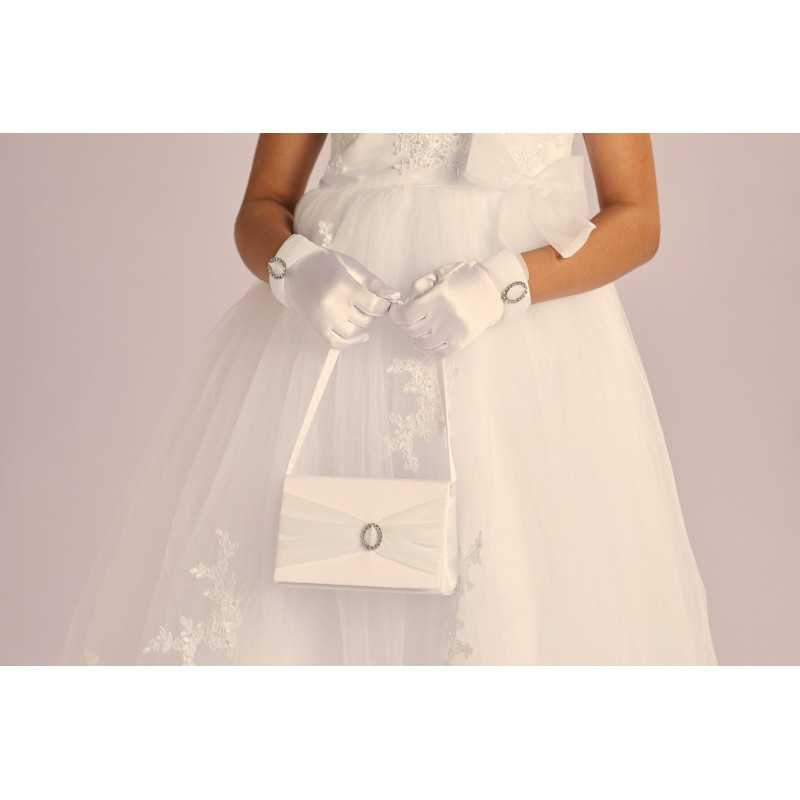 Ivory First Holy Communion Gloves Style ABIGAIL