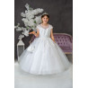 HANDMADE WHITE FIRST HOLY COMMUNION DRESS T-174