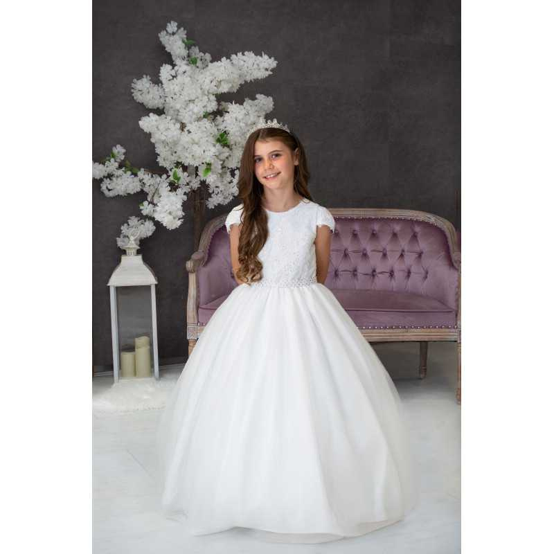 Sweetie Pie First Holy Communion White Dress Style SR718