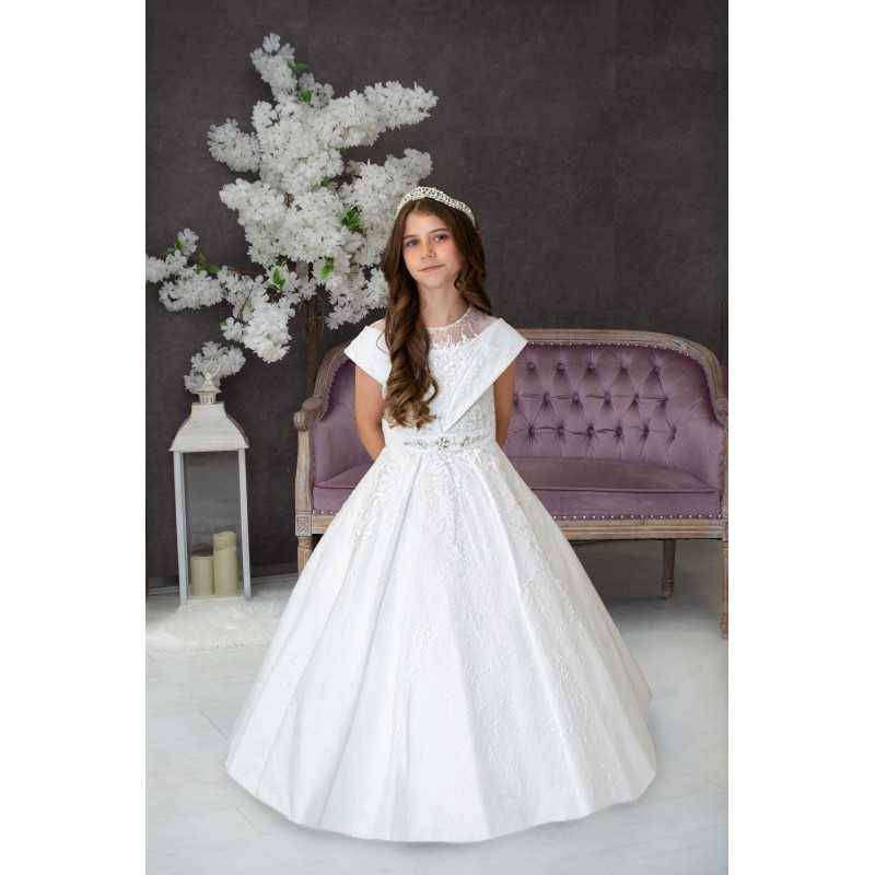 Sweetie Pie First Holy Communion White Dress Style SR718