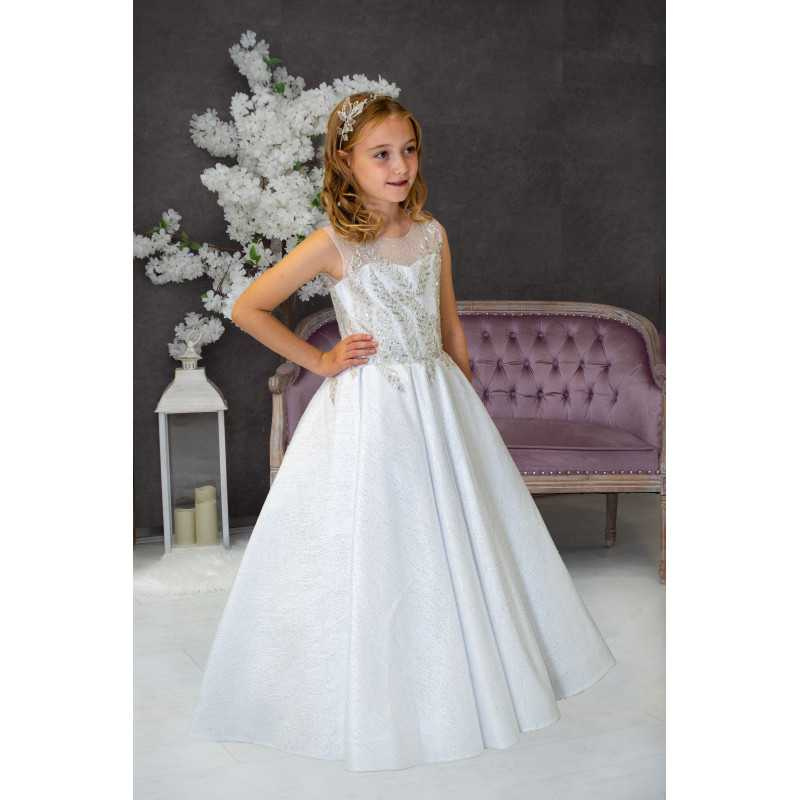 Handmade White First Holy Communion Dress Style PATRICIA MCH