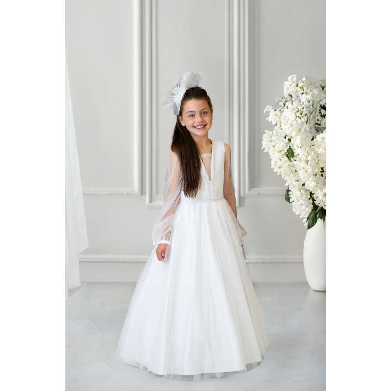 Handmade White First Holy Communion Dress Style HIMEKO MCH