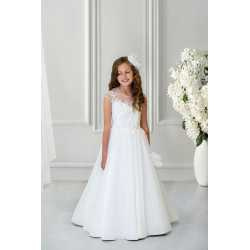 Handmade White First Holy Communion Dress Style ELENA MCH