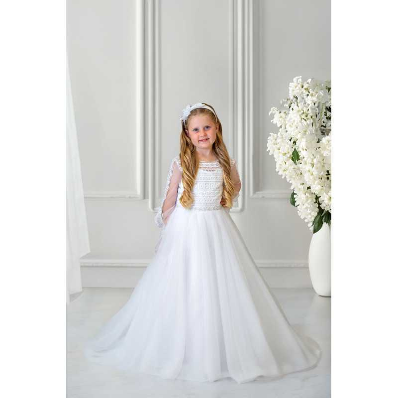 Handmade White First Holy Communion Dress Style RACHEL MCH