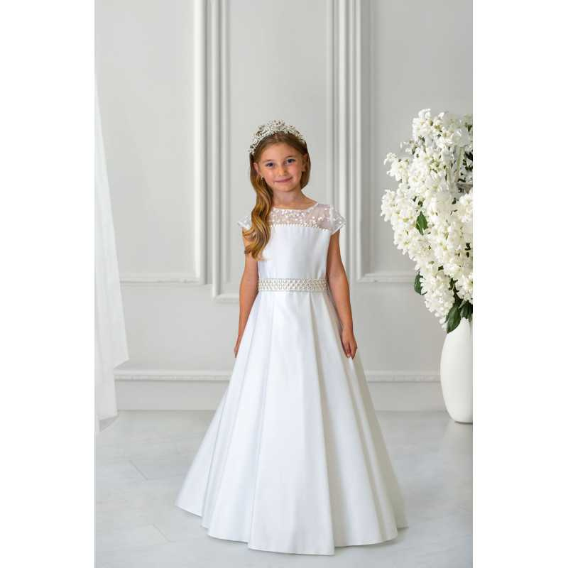 Handmade White First Holy Communion Dress Style TAMIZA