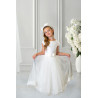 Handmade Ivory Ballerina Length First Holy Communion Dress Style BIANKA SHIMMER IVORY