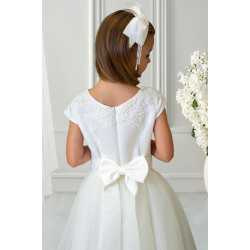 Handmade Ivory Ballerina Length First Holy Communion Dress Style BIANKA SHIMMER IVORY