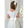 Handmade Ivory Ballerina Length First Holy Communion Dress Style BIANKA SHIMMER IVORY