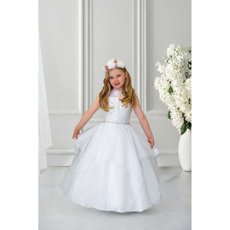 Lace Top Handmade First Holy Communion Dress Style CASANDRA