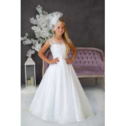 Handmade White First Holy Communion Dress Style YASMINE MCH