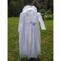 Louise Cotton Christening Gown with Lace 