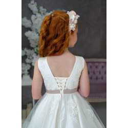 Handmade Ivory/Pink First Holy Communion Dress Style RHONA MCH