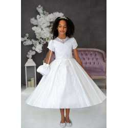 HANDMADE WHITE FIRST HOLY COMMUNION DRESS T-163