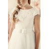 BEAUTIFUL BALLERINA LENGTH FIRST HOLY COMMUNION DRESS STYLE BIANKA SHORT IVORY