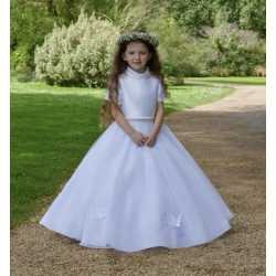 White First Holy Communion Dress Style Ko24134