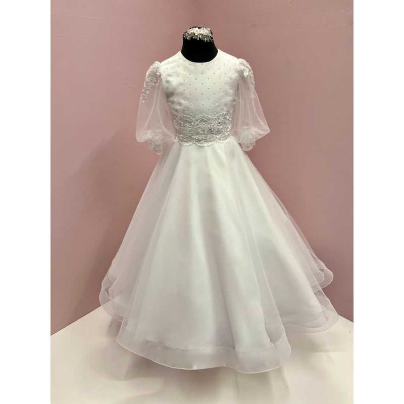 White First Holy Communion Dress Style IS24668