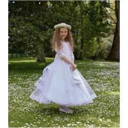 White First Holy Communion Dress Style IS24682