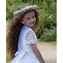 White First Holy Communion Bolero Style IS24664