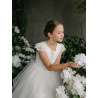 TETER WARM IVORY HANDMADE FIRST HOLY COMMUNION DRESS STYLE GS602