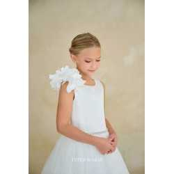 HANDMADE IVORY FIRST HOLY COMMUNION DRESS BY TETER WARM STYLE ES102