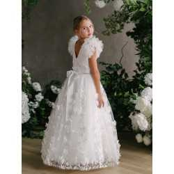 HANDMADE IVORY FIRST HOLY COMMUNION DRESS BY TETER WARM STYLE GS21