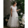 HANDMADE IVORY FIRST HOLY COMMUNION DRESS BY TETER WARM STYLE GS21